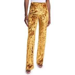 BruceGlen Women's Crushed Velvet Wideleg Pants