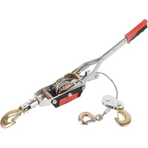 5T/10000Lbs Heavy Duty Winch with 3m/10ft Steel Cable, 2 Hooks, 2 Gears - Sturdy Come Along Tool Puller for Farm, Garden, Truck Towing & Heavy Equipment Handling