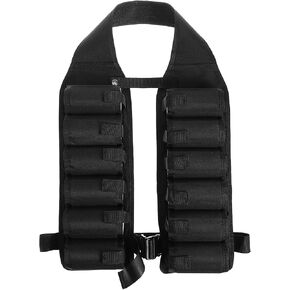 INOOMP 12 Pocket Can Vest Mountaineering Outdoor Beer Belt Drink Storage Waist Bag for Carrying Travel Supplies (Black)
