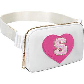 KKXIU Belt Bag Fanny Waist Pack Cossbody Bags for Women Personalized Birthday Gift for Kids Teen Girls Bridesmaid Proposal Gifts - Pink - S