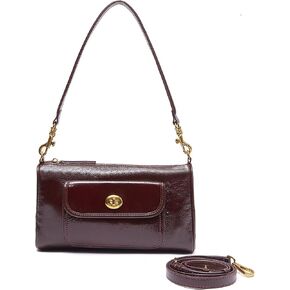 Women's Small Soft Genuine Leather Shoulder Handbag Fashion Crossbody Bags for Lady