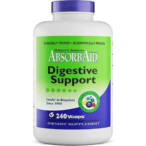 AbsorbAid Digestive Enzymes 240 vCaps, Proven to Increase Vital Nutrient Absorption by up to 71%