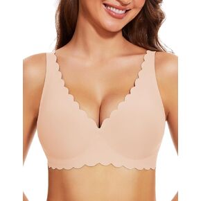 Gailife Cute Floral Bras for Women No Underwire Seamless Ultra Comfort Bralettes for Women with Support Everyday Plunge Bra