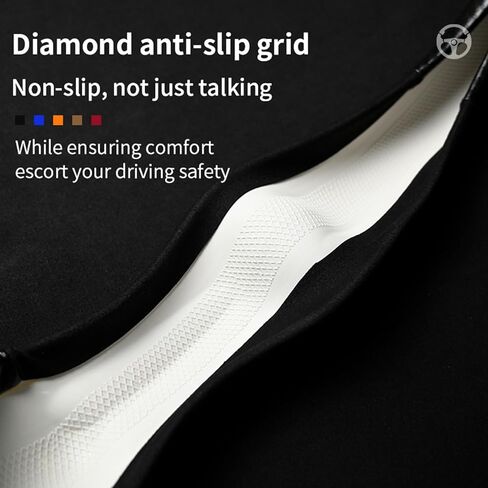 Custom-Fit for Mazda Steering Wheel Cover, Fusion Carbon Fiber Premium Leather Car Steering Wheel Cover with Logo, Non-Slip, Breathable, for Mazda Accessories (MZD-New) in Saudi Arabia