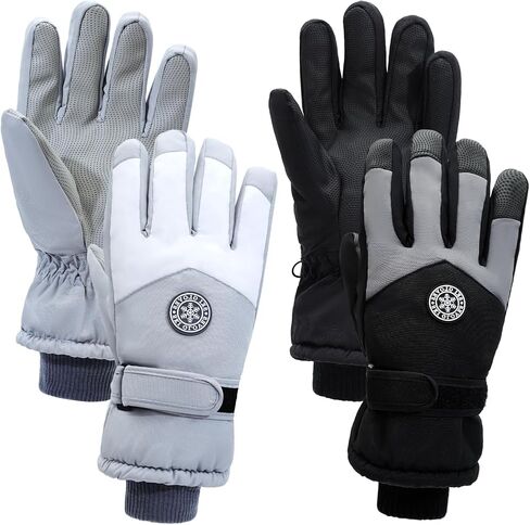 2 Pairs Winter Winter Ski Snow Gloves for Women Men Waterproof Windproof Gloves in Saudi Arabia