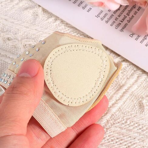 VICASKY مجموعة Xl- وسائد بطن غنائية لمقدمة القدم، أحذية باليه للقدم، ملابس داخلية بحجم حجر الراين، وسادات مشط القدم سميكة ومخالب رقص لأكمام النخيل، نصف ألماس - ثونج Xl للنساء نعل in Kuwait