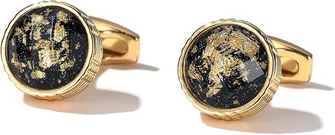 Cufflinks for Men, Groom Cufflinks Gold Plated Mens Cufflinks Unique Gift for Groomsman Brother Father in Saudi Arabia