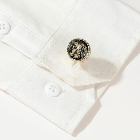 Cufflinks for Men, Groom Cufflinks Gold Plated Mens Cufflinks Unique Gift for Groomsman Brother Father in Saudi Arabia