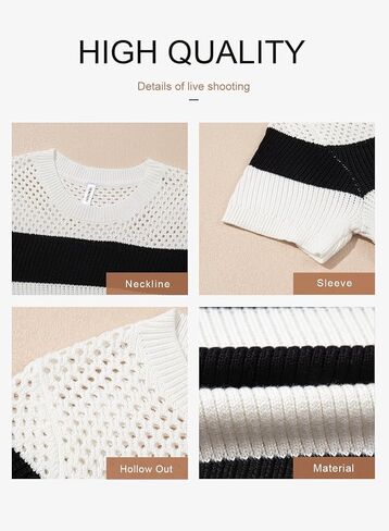 Dokotoo المرأة الصيف بلايز عادية كم قصير Crewneck مخطط اللون كتلة متماسكة تي شيرت العصرية البلوز البلوزات in Saudi Arabia
