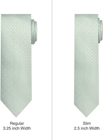 Jacob Alexander Men's Woven Diamond Grid Pattern Regular or Slim Neck Tie in Kuwait