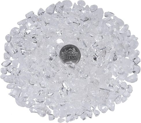 White Howlite Irregular Shaped Small Crystal Tumbled Stone, Decorative Chips Stone Crushed Quartz for Healing Jewelry Making Home Decoration in Kuwait