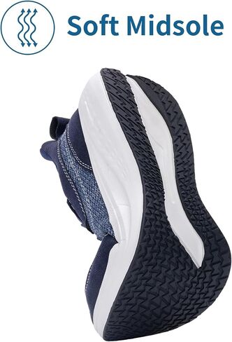 Loafers for Men with Arch Support Casual Slip on Walking Shoes for Plantar Fasciitis Orthotic Hands Free Shoes Canvas Boat Shoes in Saudi Arabia