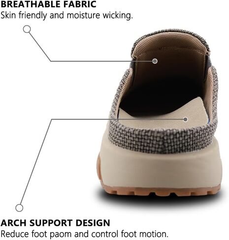 Men's Arch Support Plantar Fasciitis Relief Orthopedic Slipper Indoor Canvas Slip On House Diabetic Bunions Casual Loafers in Saudi Arabia