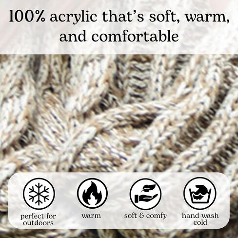 عبوتان متطابقتان: قبعة صغيرة كبيرة الحجم ووشاح لا نهاية له - موكا رمادي داكن in Kuwait