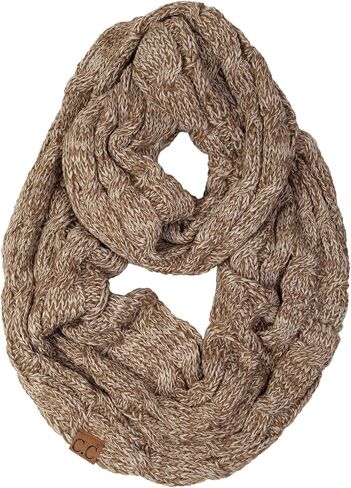 عبوتان متطابقتان: قبعة صغيرة كبيرة الحجم ووشاح لا نهاية له - موكا رمادي داكن in Kuwait