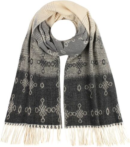 Womens Winter Scarf Lightweight Soft Shawl Tassel Scarf for Cold Weather in Kuwait