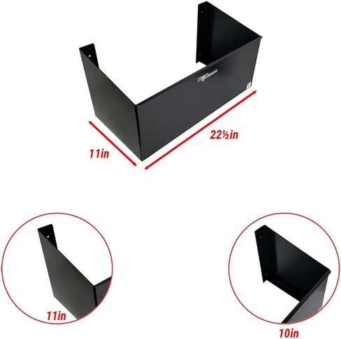 رف تخزين حامل إبريق مزدوج الاستخدام من Pit Posse PP3344BK - يحمل أباريق سعة 5 جالون - صنع في الولايات المتحدة الأمريكية - ألومنيوم مضاد للصدأ - متجر ملحقات السيارات لمقطورة السباق المغلقة من المرآب (أسود) in Kuwait