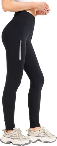Women’s Winter Yoga Pants Thermal Pants for Women Fleece Lined Leggings with Pockets in Saudi Arabia