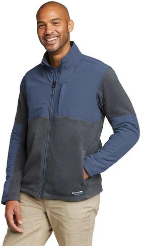 Eddie Bauer للرجال Cascadia بأكمام طويلة وسحاب كامل من الصوف in Saudi Arabia