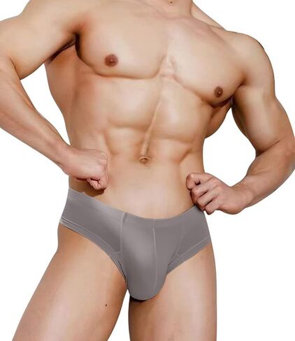 Faringoto Men's Brief Bikini U Convex Half Hip Briefs Low Rise Modal Shorts in Kuwait