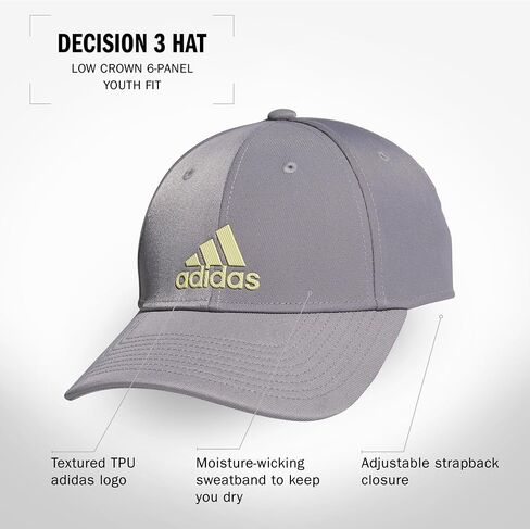 adidas boys Kids-boy's/Girl's Decision Structured Adjustable Fit Cap Baseball Cap in Kuwait