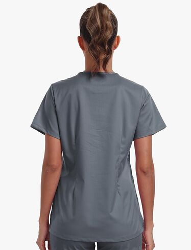 Scrub Tops for Women, Curve V-Neck, 4 Pockets, 4-Way Stretch Women's Medical Uniforms in Kuwait