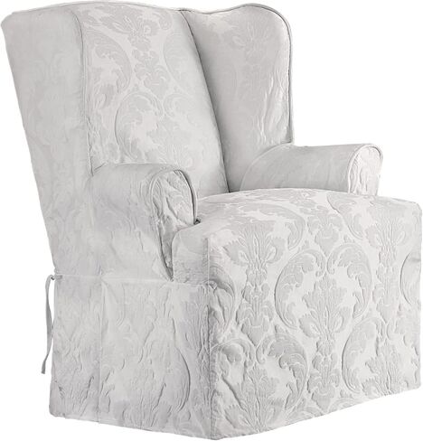 كرسي Sure FIT Matelasse Damask Wing - أبيض in Kuwait