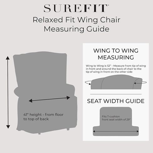 كرسي Sure FIT Matelasse Damask Wing - أبيض in Kuwait