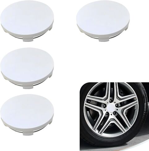 4 Pack Car Wheel Hub Center Cover, 2.2In x 2.36In x 0.57In Vehicle Wheel Hub Fastening Accessories, Universal Snap-in Automotive Wheel Hub Decoration for Most Cars (Silver) in Saudi Arabia