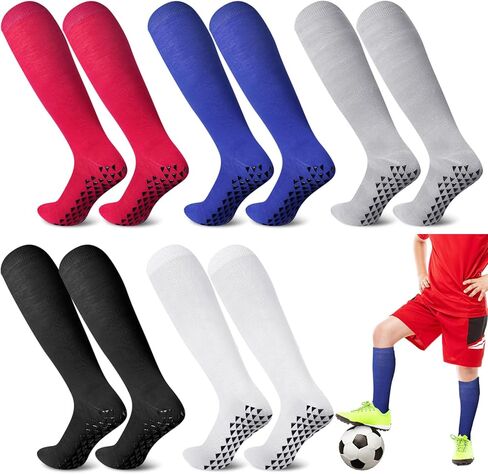 10 أزواج من جوارب كرة القدم المضادة للانزلاق للركبة جوارب طويلة لكرة القدم مع مقابض جوارب رياضية للجنسين جوارب رياضية للفريق in Kuwait