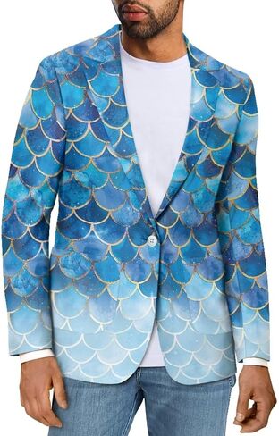 Men's Casual Blazer Long Sleeve Suit Jackets Sports Coats One Button Business Jacket with 2 Pocket Size XS-5XL in Kuwait