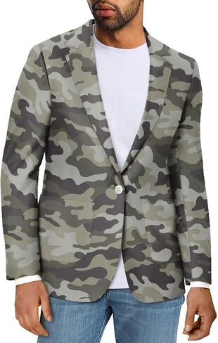 Men's Casual Blazer Long Sleeve Suit Jackets Sports Coats One Button Business Jacket with 2 Pocket Size XS-5XL in Kuwait