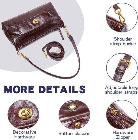 Women's Small Soft Genuine Leather Shoulder Handbag Fashion Crossbody Bags for Lady in Saudi Arabia