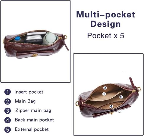 Women's Small Soft Genuine Leather Shoulder Handbag Fashion Crossbody Bags for Lady in Saudi Arabia