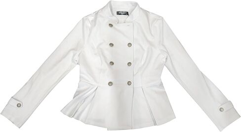 Allegra K Vintage Peplum Steampunk Jacket for Women's Lapel Collar Double Breasted Casual Office Blazer in Saudi Arabia