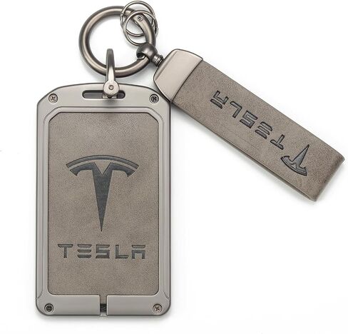 Key Card Holder for Tesla, Leather Card Key Holder for Model S/X/3/Y Cybertruck, Key Chain fit Tesla Key Card Holder,Door Entry Key Card Case Key Fob Cover Tesla Model 3 Y S X Accessories,Brown in Saudi Arabia