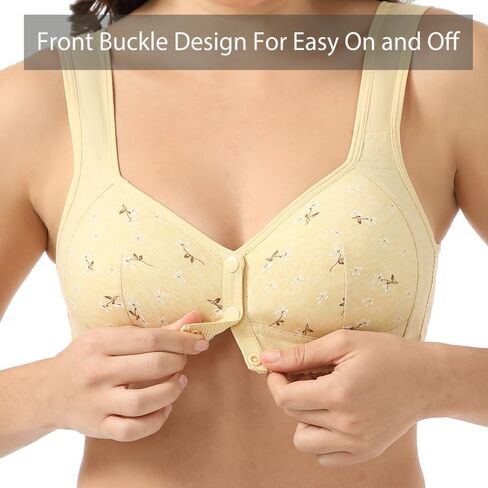 Daisy Bras for Women, Front Snap Closure Padded Bra for Older Senior Women, Comfortable and Convenient, No Underwire in Saudi Arabia