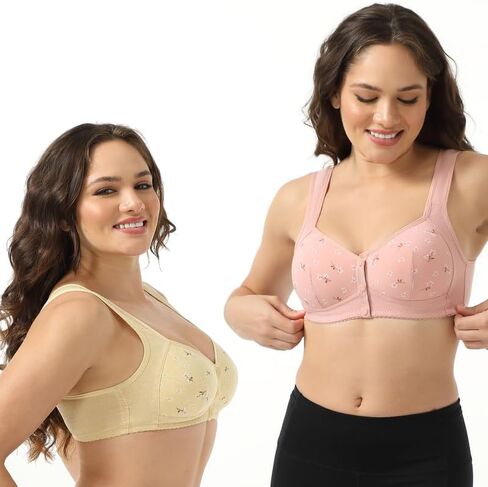 Daisy Bras for Women, Front Snap Closure Padded Bra for Older Senior Women, Comfortable and Convenient, No Underwire in Saudi Arabia