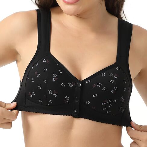 Daisy Bras for Women, Front Snap Closure Padded Bra for Older Senior Women, Comfortable and Convenient, No Underwire in Saudi Arabia