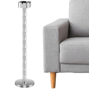 Silver Floor Standing Ashtray Stylish Stainless Steel Ashtray Featuring 25.6" Pole and Base with 4 Grooves Outdoor Ash Tray Standing Ashtray for Balcony Garden Patio Indoor Home Decoration