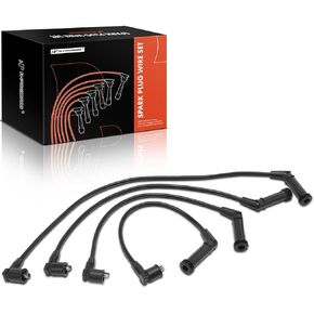 A-Premium Ignition Spark Plug Wires Set of 4 Compatible with Hyundai Accent 1995-2003 1.5L SOHC, Scoupe 1993-1995 1.5L SOHC