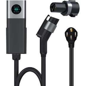 Level 2 EV Charger 40 Amp - RFID Card, 25ft Cable, Outdoor/Indoor, NEMA 14-50 EV Charger Level 2, WiFi Enabled Electric Car Charger, Electric Vehicle Charging Stations