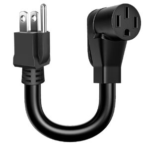 Adapter Cord NEMA 5-15P to 14-50R with ETL Listed for use with Variable Amperage Portable EV Chargers (not for RVs),50 Amp to 15 Amp 110 Volt EV Adapter Cord