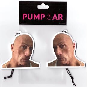 PumpCar 2 pieces Dwanye "The Rock" Johnson double-sided hanging vanilla-scented car air freshener Cool for rearview mirror Car Interior Accessories Household Gifts