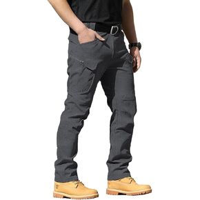AUTIWITUA Men's Tactical Pants Water Resistant Cargo Pants Lightweight Outdoor Hiking Work Pants(No Belt)