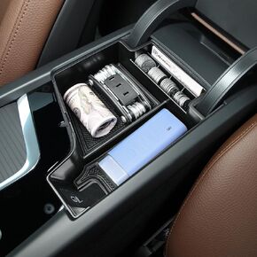 Center Console Organizer Tray Compatible with Volvo XC60 (2018-2024) / XC90 (2021-2024) / S90 S60 (2020-2024) V60 V90 Accessories, Insert Armrest Tray Middle Console Organizer