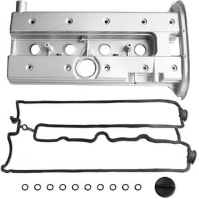 MITZONE Aluminum Valve Covers Compatible with Daewoo Leganza L4 2.2L 1999-2002 Nubira L4 2.0L 1999-2002 Suzuki Forenza L4 2.0L DOHC 2004 2005 Replace 92062396 90501943