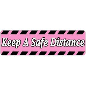 Keep a Safe Distance Magnet for Car,10x3 Inch Vehicle Keep Distance Sign,Keep a Safe Distance Magnet Safety Warning,Bumper Sticker