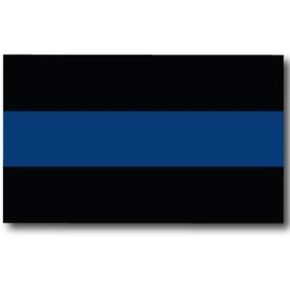 Magnet Me Up Thin Blue Line Magnet Decal, 3x5 inches, Black and Blue, Heavy Duty Automotive Magnet for Car Truck SUV, in Support of Police and Law Enforcement Officers