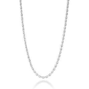 Miabella Italian 925 Sterling Silver Solid 2mm Cable Chain Necklace for Women Men | Diamond-Cut Link Necklace Made in Italy
